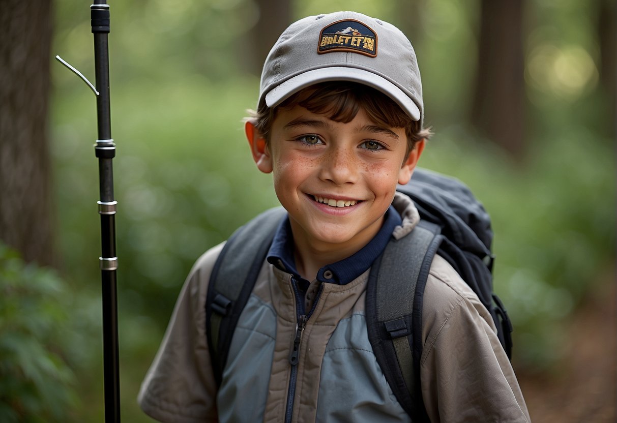 Luke is a young boy, around 12 years old, with a mischievous smile and a passion for outdoor adventures. He is often seen wearing a baseball cap and carrying a fishing rod or a backpack