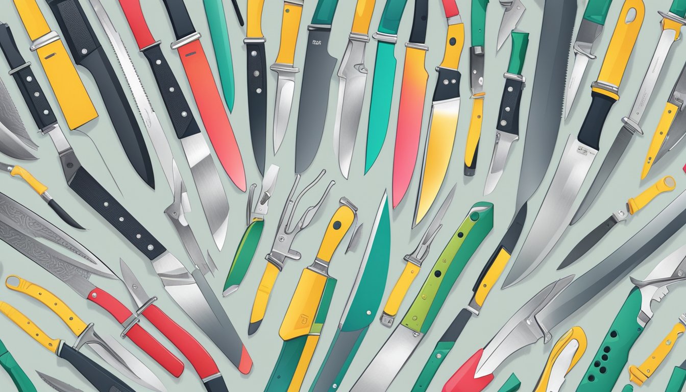 A computer screen displaying a website with various knife sets for sale. Add to cart button highlighted