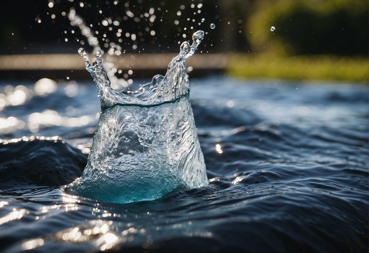 Water streams over cushion covers, dye swirling in a bucket nearby