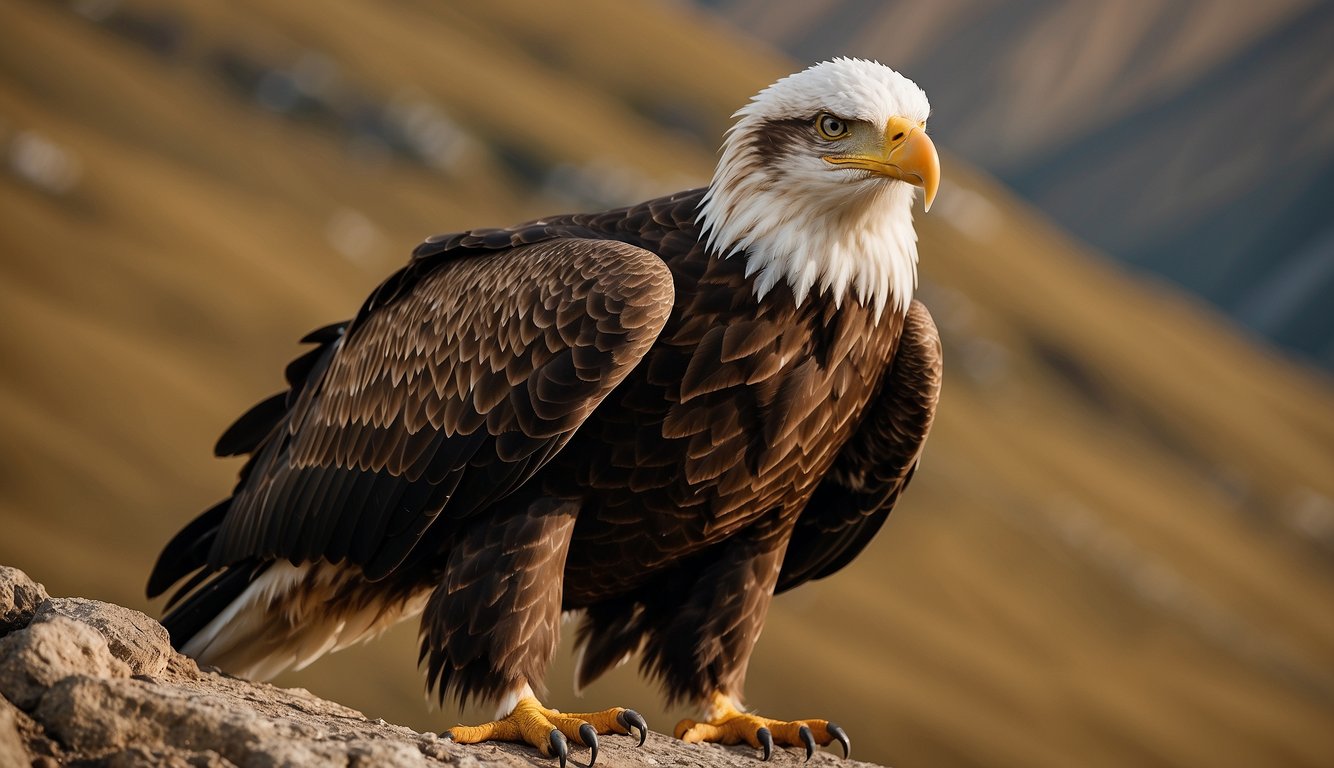 An eagle soars high above the rugged landscape, its keen eyes scanning for prey with incredible clarity and precision.

The world below is spread out in intricate detail, as seen through the eagle's powerful vision