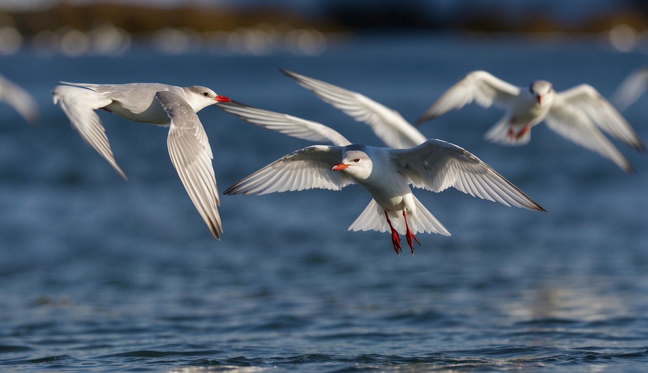 Arctic terns soar over icy waters, their sleek wings slicing through the frigid air.

The sun glistens off their white and gray feathers as they journey from the North Pole to the South Pole, a remarkable display of endurance and resilience