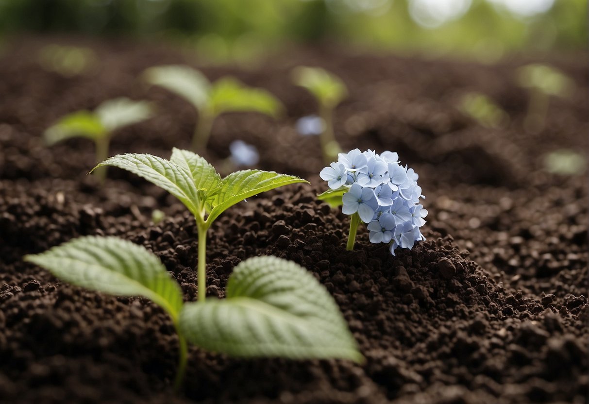 Rich, well-draining soil with organic matter. Hydrangeas prefer slightly acidic soil with a pH of 5.2-6.5. They thrive in moist, but not waterlogged, soil