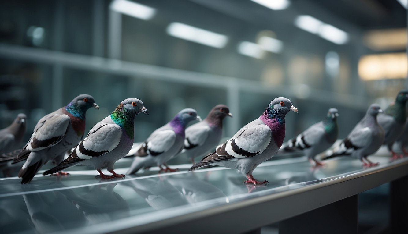 Pigeons in a lab, navigating magnetic fields