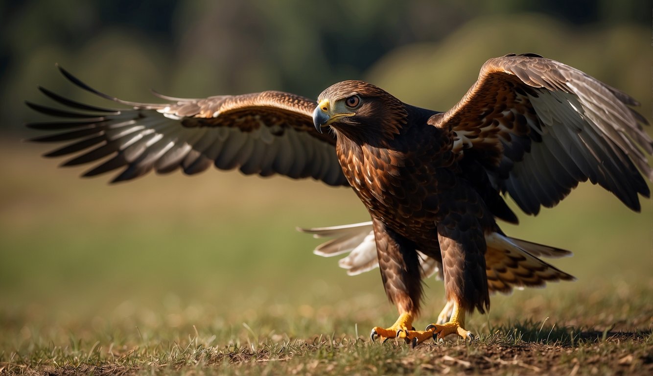 Harris hawks work together to hunt, with one bird flushing out prey and others ambushing it.

They communicate and coordinate their movements to increase their chances of success