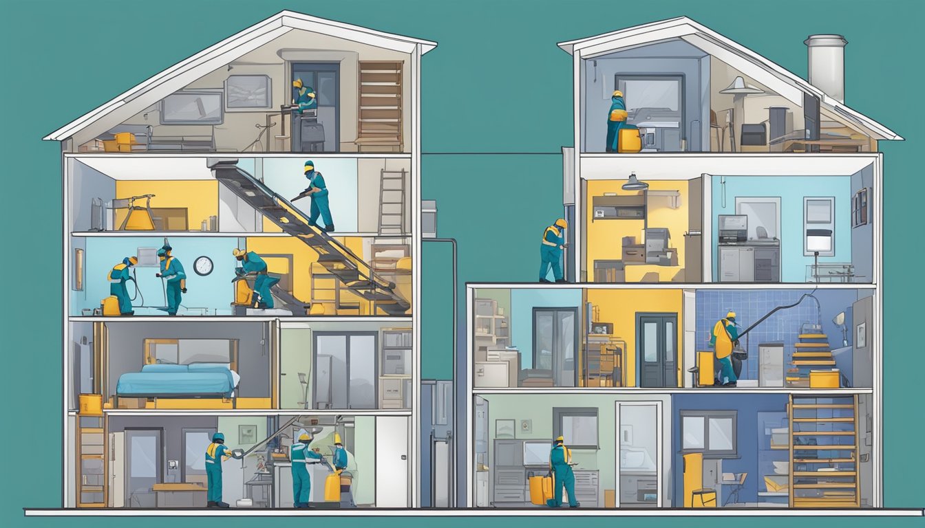 A professional mold testing technician carefully collects samples from various areas of a home, using specialized equipment to ensure accuracy and thoroughness