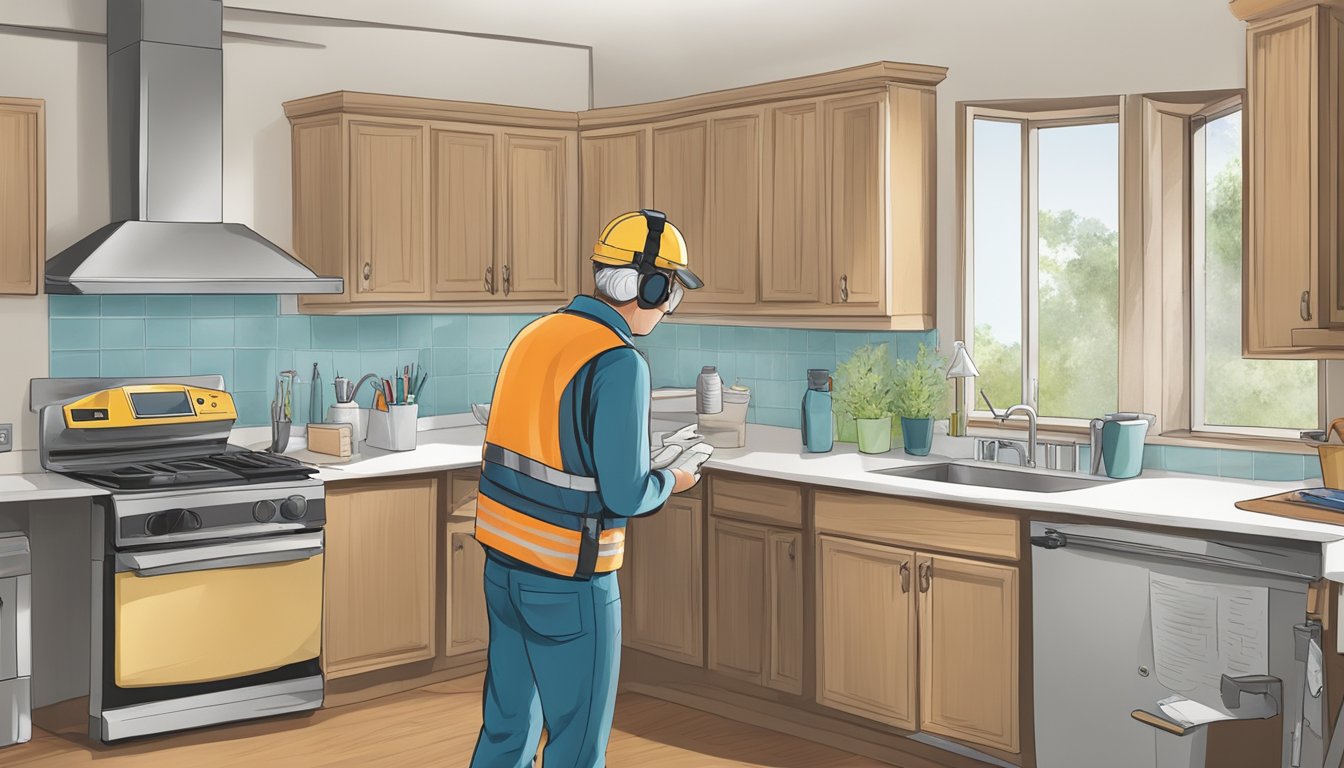 A professional mold inspector examines a home, using tools to validate test kit results, identifying potential risks