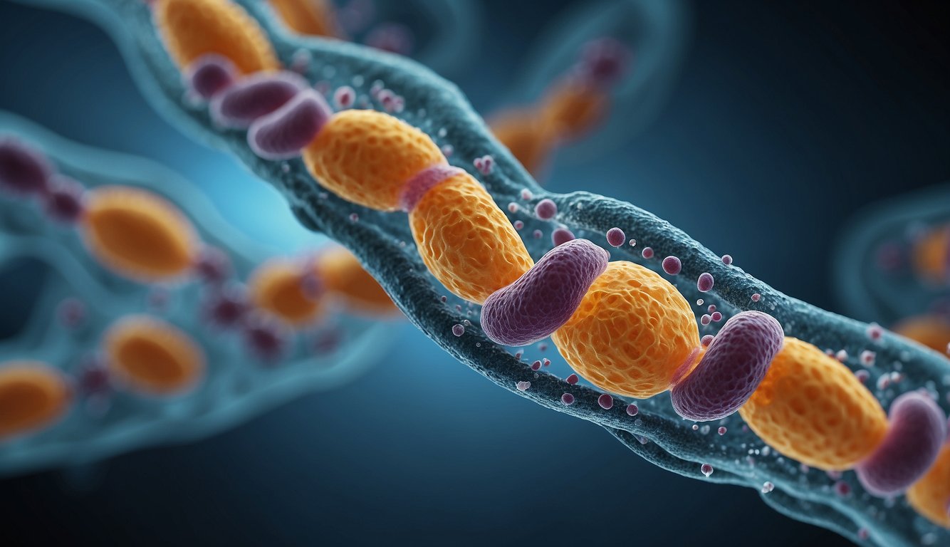 A group of antibodies flowing through a mucous membrane, protecting against pathogens