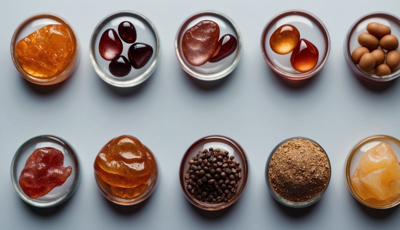 A variety of anemia types represented by different shapes and colors, each with distinct characteristics and symptoms