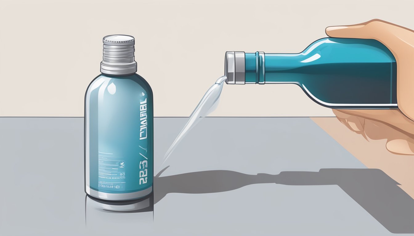 A hand reaches for a sleek bottle of Modesta Coating from a computer screen, highlighting the ease of buying online