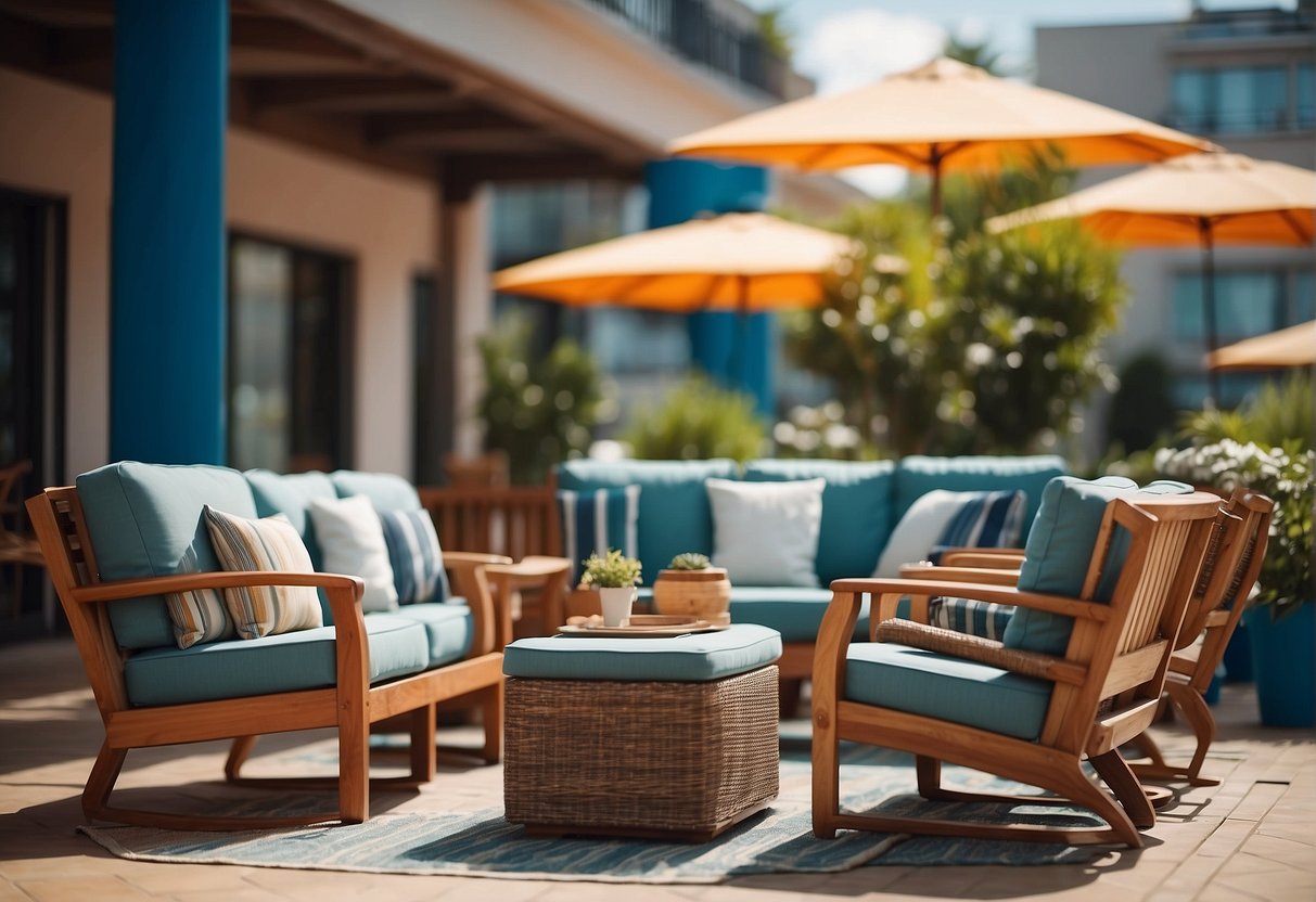 An online marketplace displays Nautica outdoor furniture for sale