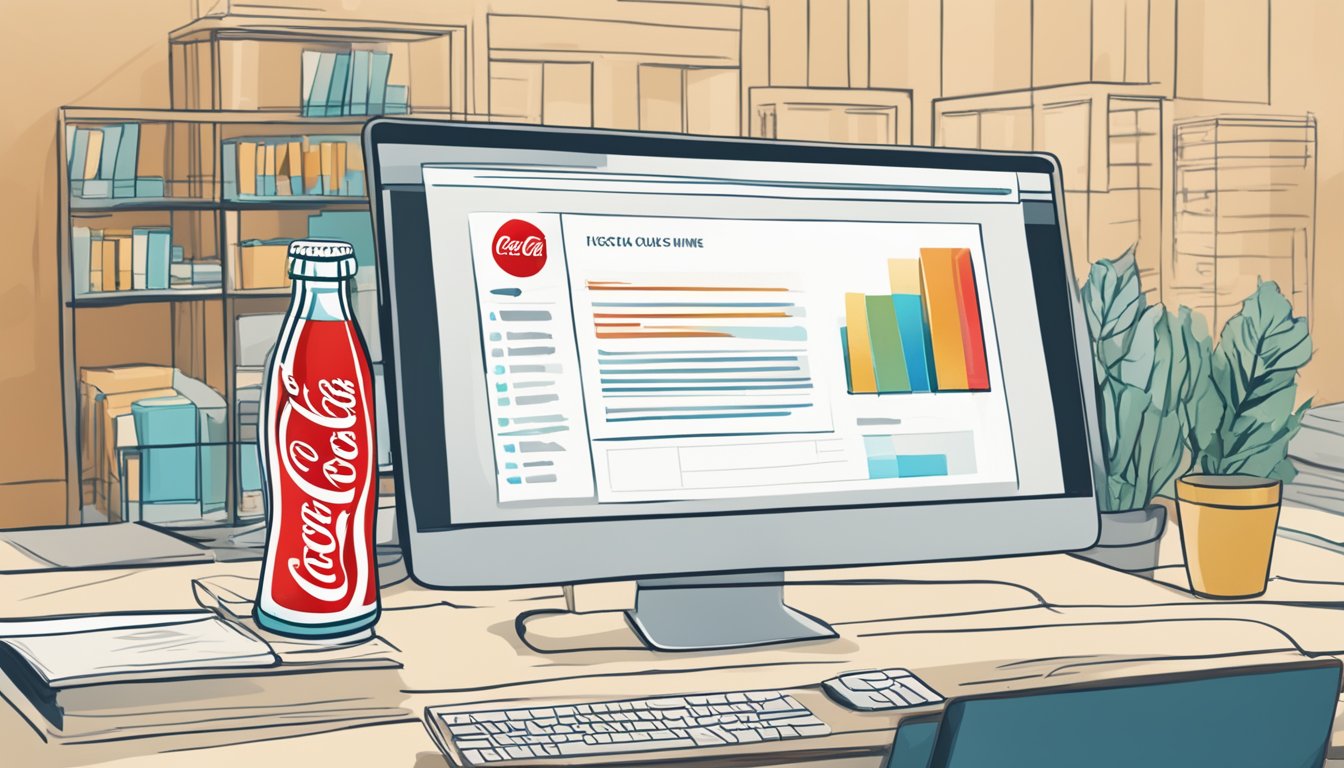 A computer screen displaying a webpage with the title "Frequently Asked Questions buy coca cola online" and a list of questions and answers