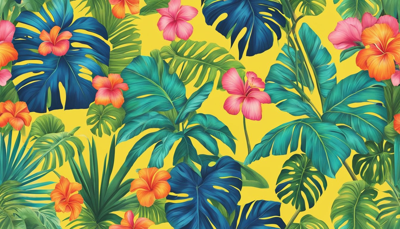 Vibrant Hawaiian shirt displays in Singapore shop. Tropical prints, bold colors, and breezy fabrics. Exciting array of styles and sizes