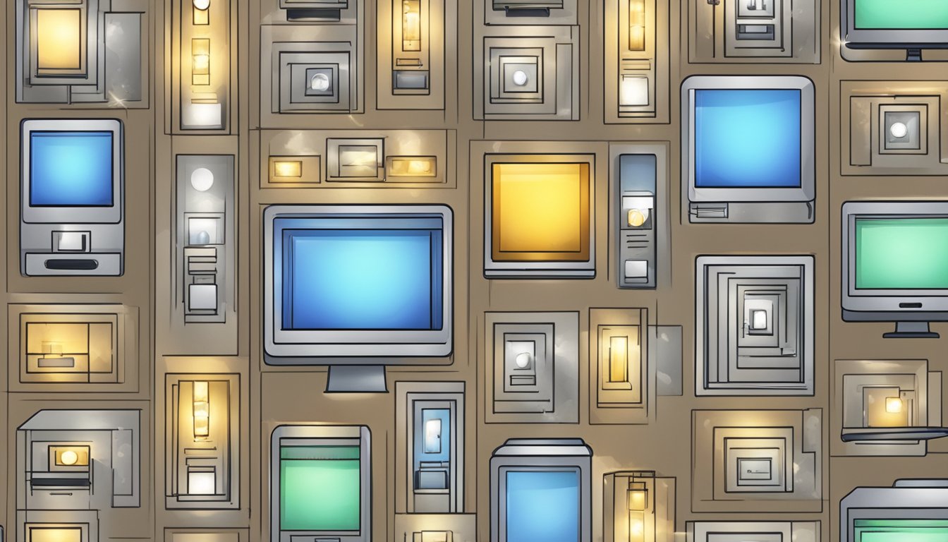A computer screen displaying a variety of wall lights for sale on an online shopping website