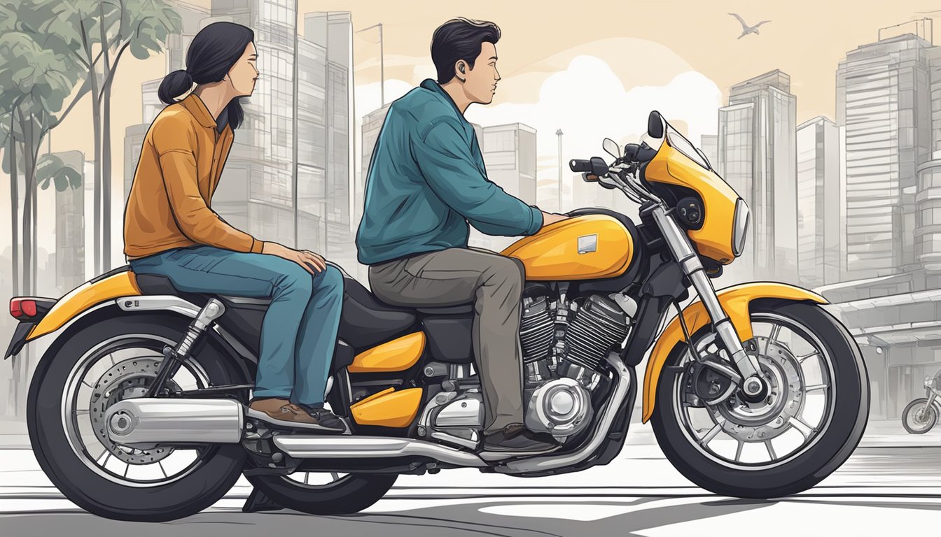 A foreigner inquiring about motorcycle purchase in Singapore, meeting eligibility and requirements