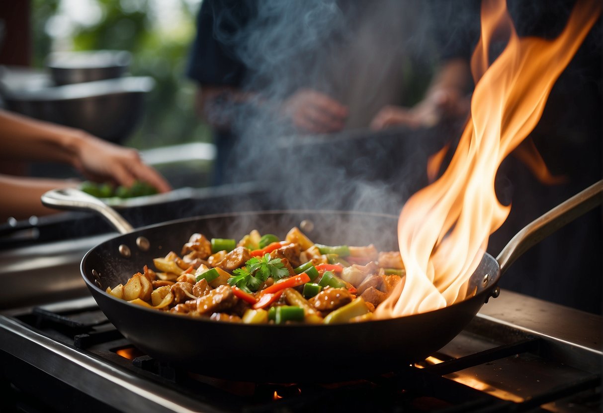 A wok sizzles over high heat, as ingredients are swiftly tossed and stir-fried. Sanjeev Kapoor's Chinese recipe comes to life with precise cooking techniques and expert tips