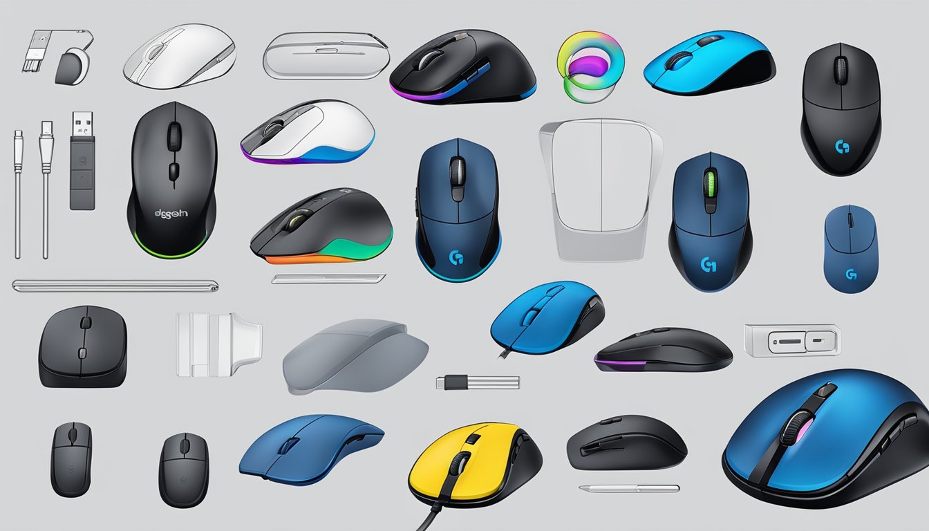 A Logitech G Pro Wireless mouse is being customized and tested for performance at Best Buy