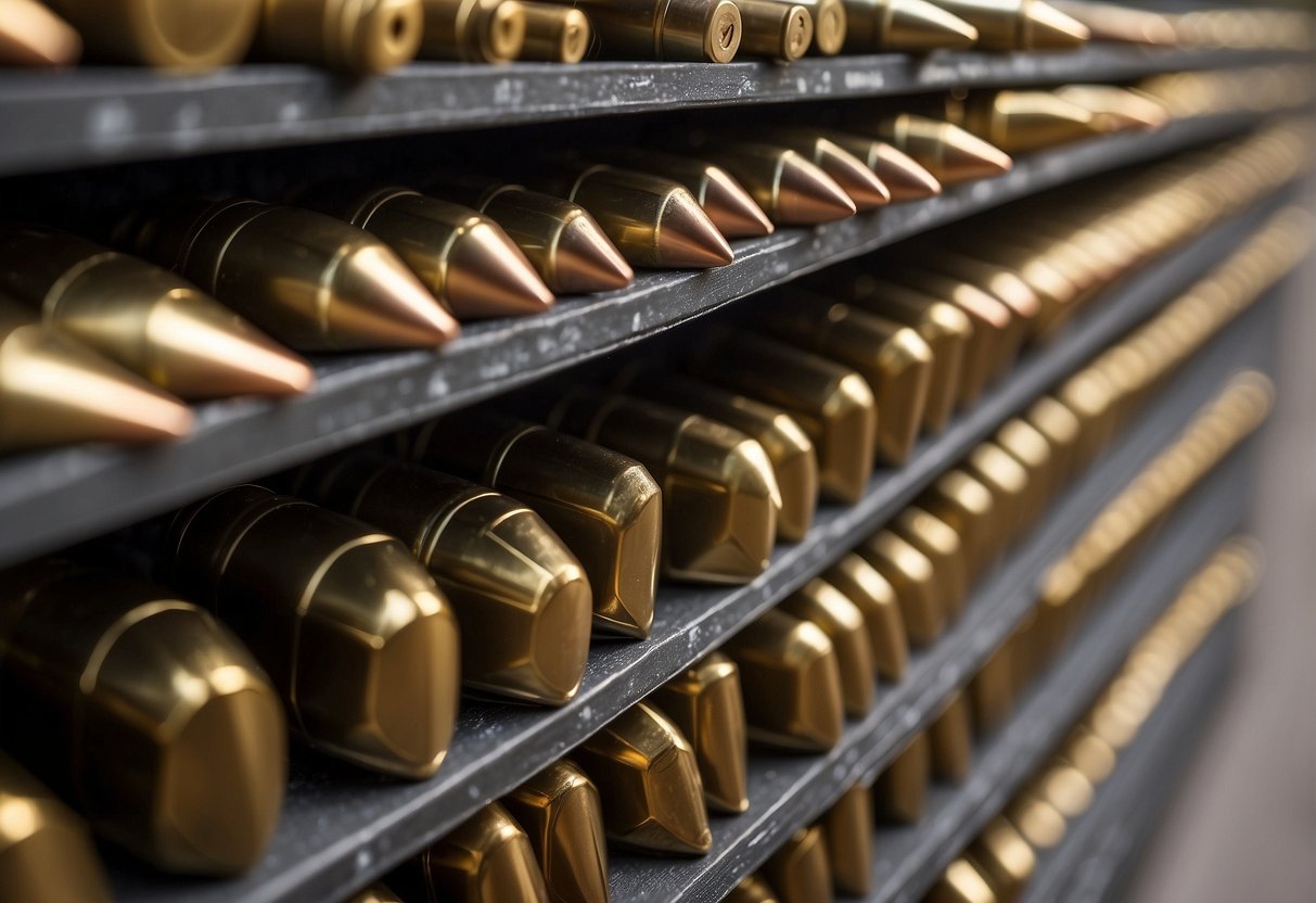 Ammunition is stored in outdoor storage areas for long-term storage strategies