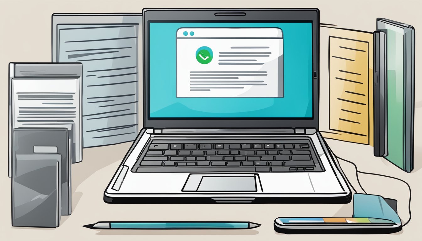 A laptop with a search bar open, displaying the words "Frequently Asked Questions motorola razr v3 buy online" on the screen
