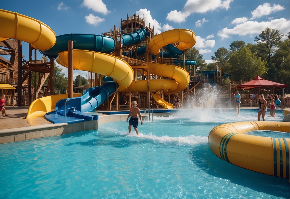 The Wisconsin Dells outdoor waterpark opens based on weather conditions and maintenance schedules