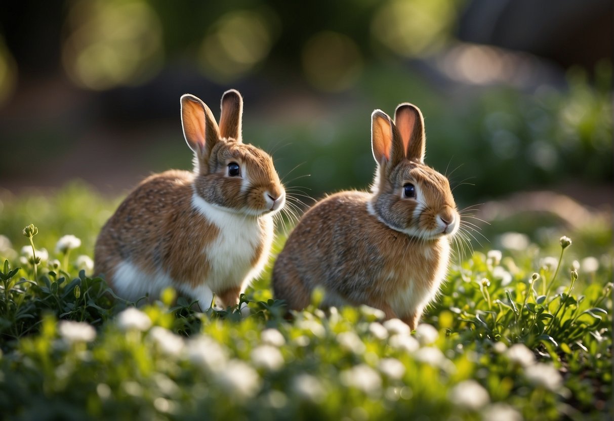 Outdoor rabbits graze on fresh grass, clover, and wild plants. They also enjoy vegetables like carrots, lettuce, and kale. Daily feeding should consist of a mix of hay, pellets, and fresh greens