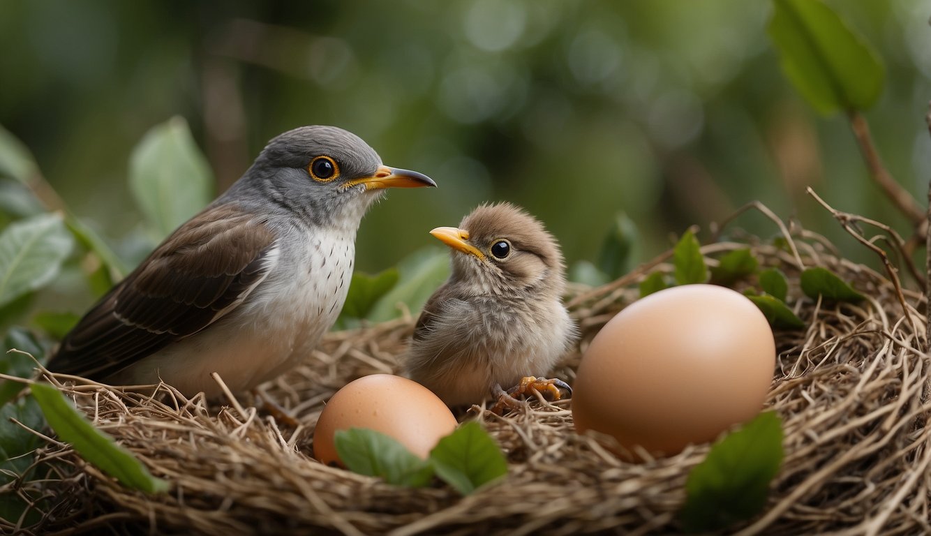 A cuckoo bird stealthily lays its egg in a host bird's nest, fooling the host into raising the cuckoo's chick.

The host bird suffers the consequences of caring for an imposter, while the cuckoo benefits from the deception