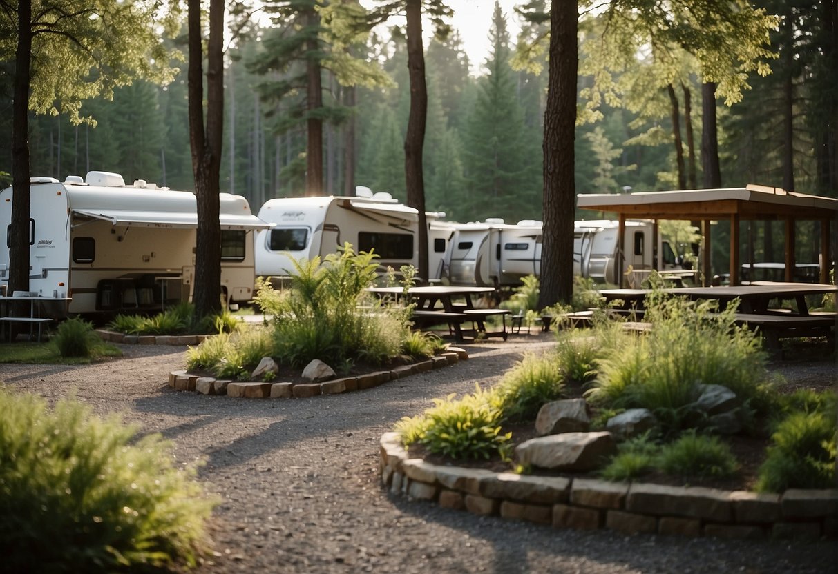 The outdoor world campground underwent infrastructure and facility modifications, with new pathways, upgraded amenities, and improved landscaping