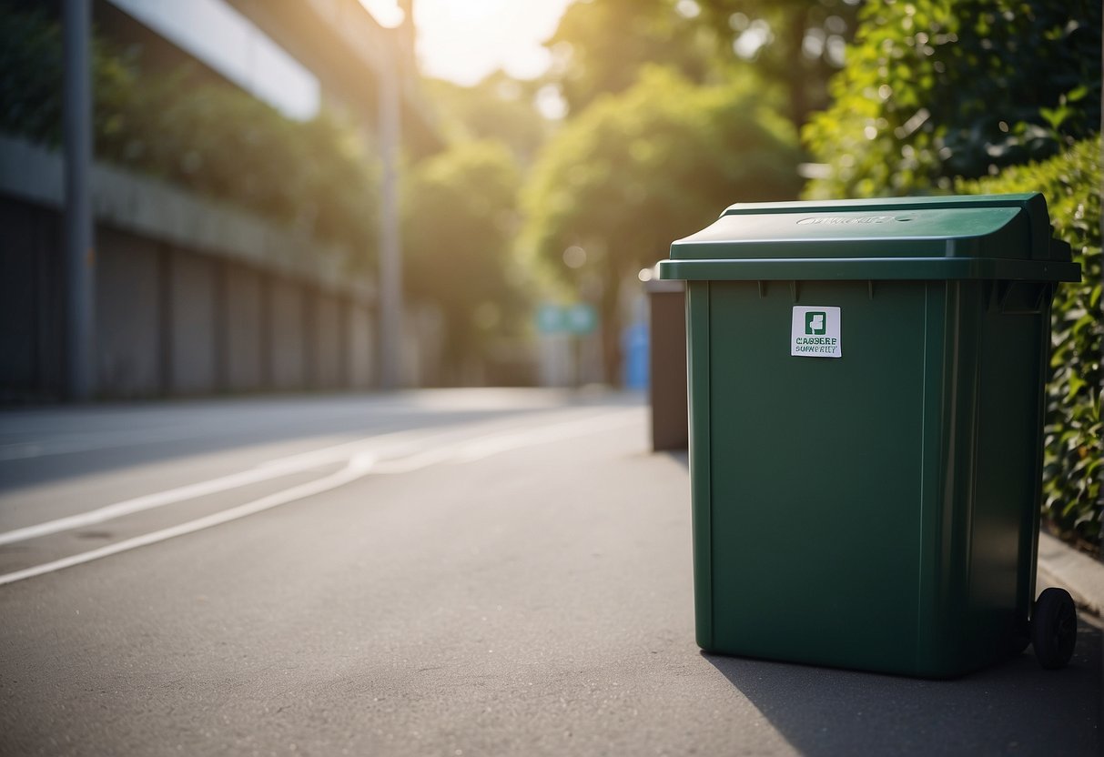 The outdoor storage surface for garbage receptacles must be easily accessible and well-placed for efficient use