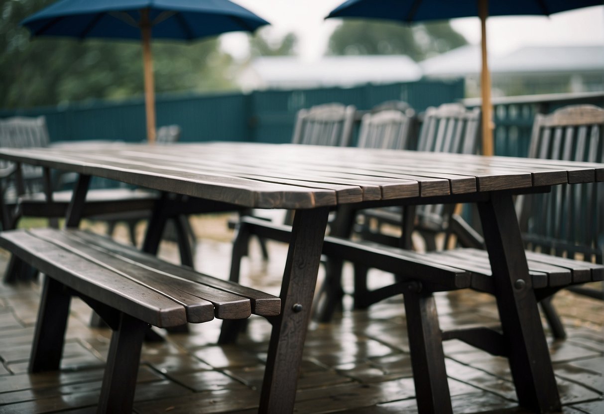 A sturdy outdoor table and chairs endure harsh weather, while flimsy furniture crumbles. Quality matters. Find affordable, durable options at the local furniture store