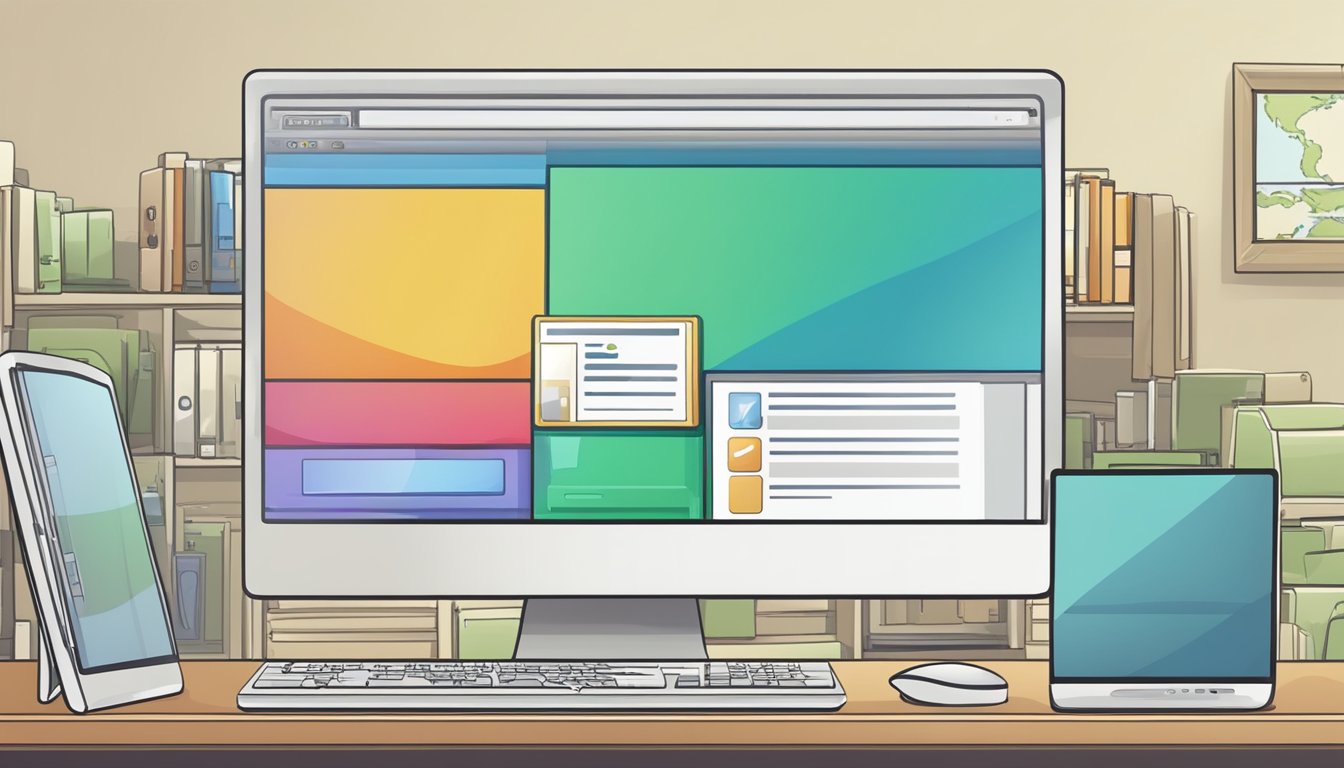 A computer screen displaying a webpage with the title "Frequently Asked Questions" and a button to "buy online" for Windows 7