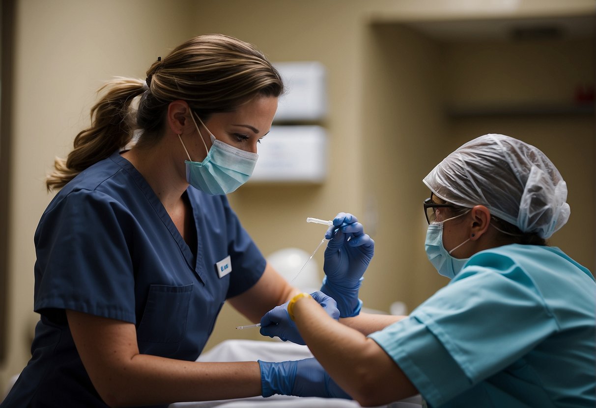 A nurse prepares and administers a semaglutide injection in a clinical setting in Scottsdale, Arizona
