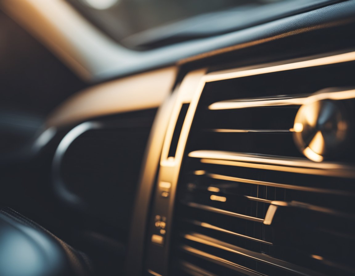 Warm air flows from car vents, despite the heater being off