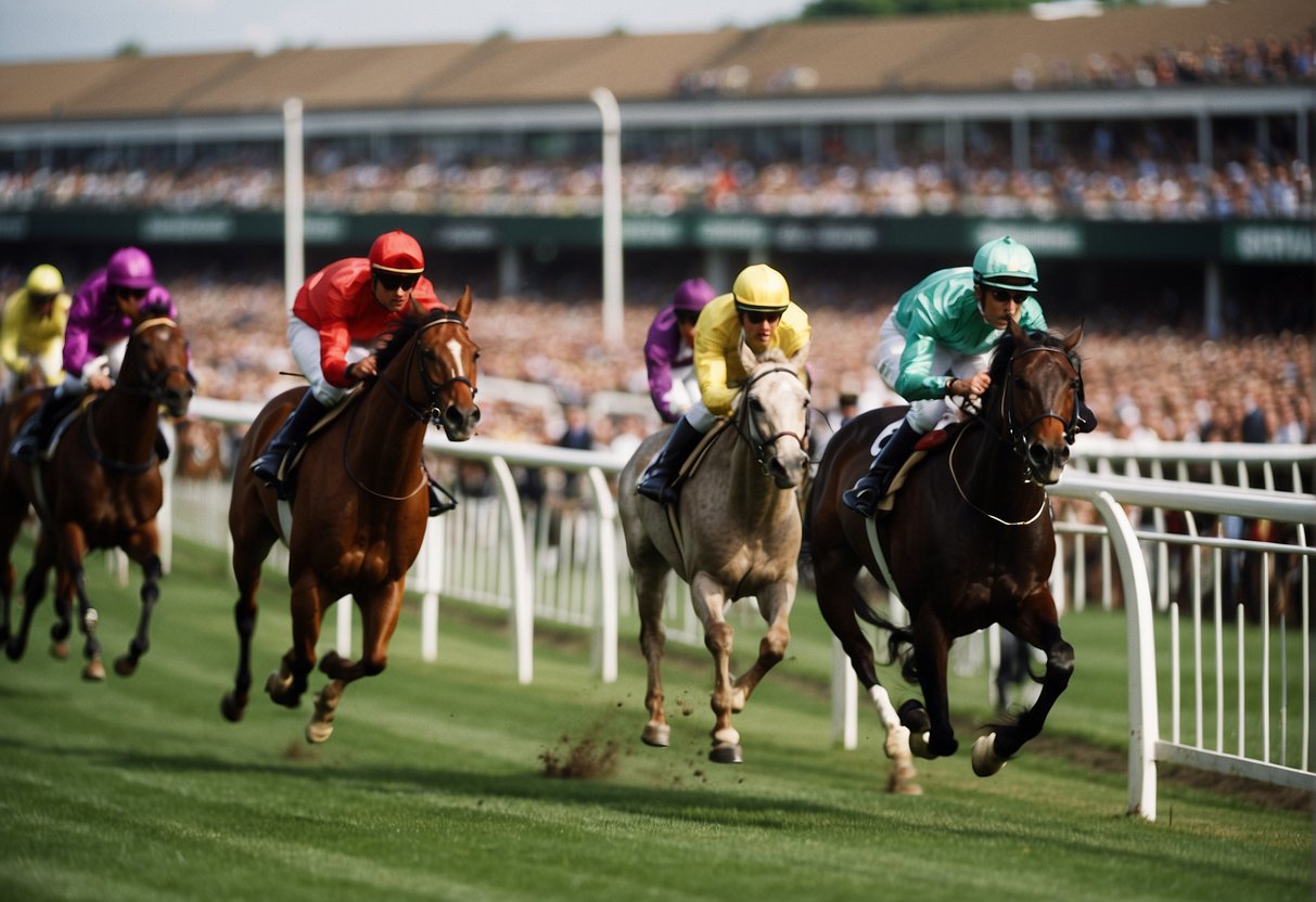 The Ebor Festival's rich history unfolds in a grand parade of horses, jockeys, and spectators at York Racecourse