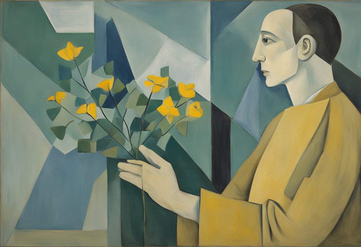 A person's hand reaching out to touch a delicate flower, symbolizing vulnerability and connection in the face of cancer