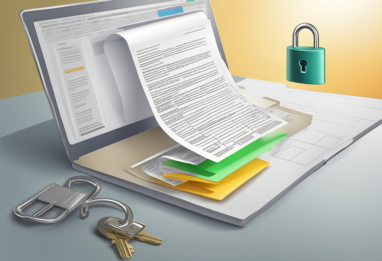 A locked Word document with a method being used to unlock it