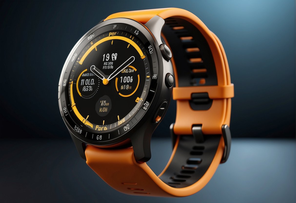 A smartwatch with integrated features lasts 10 days on a single charge in 2024. The sleek design and vibrant display are complemented by a durable, long-lasting battery