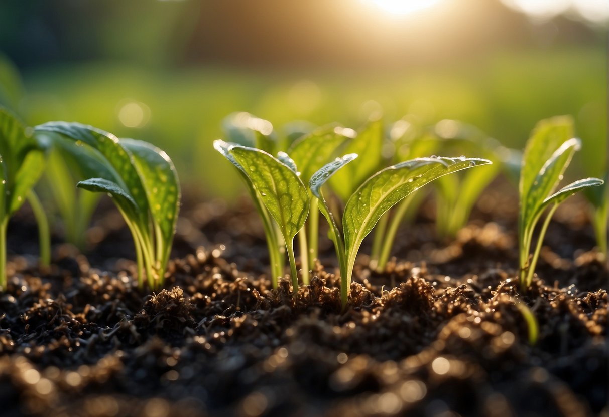Sunlight warms the earth as rain nourishes it. Microorganisms and worms aerate the soil, while plants and cover crops add nutrients, restoring vitality
