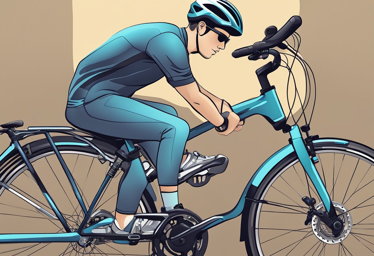 A person adjusts a bike seat and handlebars for perfect fit
