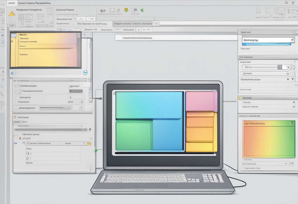 A computer screen showing ACF plugin interface with fields and options. Mouse cursor selecting and editing a custom field