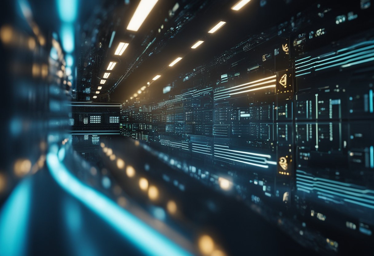 An IPsec VPN connection is established between two networks, ensuring secure and encrypted communication. This can be depicted by showing two interconnected networks with a secure tunnel between them