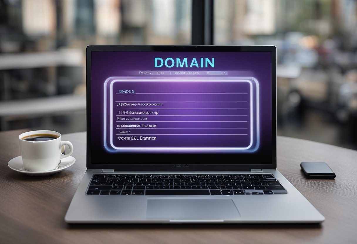 A computer screen with a VPN connection window open, showing the input fields for "Domain" and "Username."