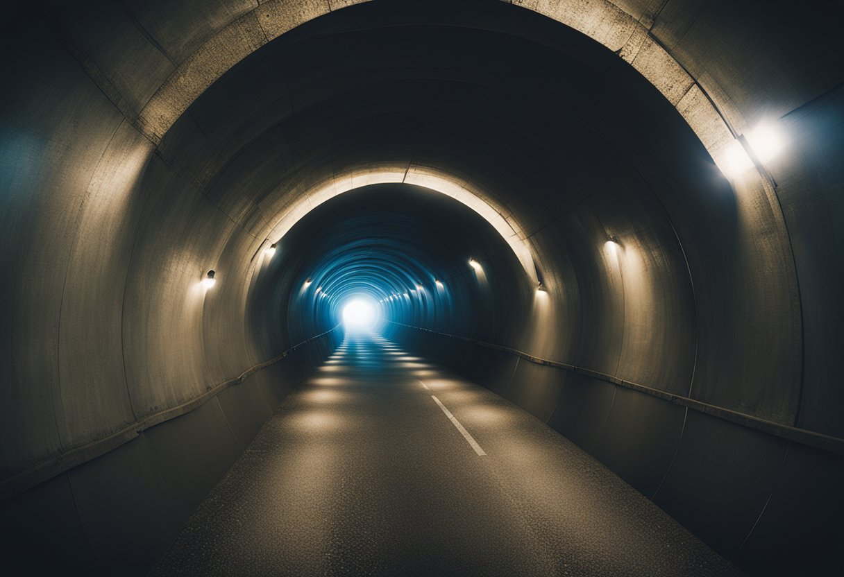 A mysterious tunnel with glowing secrets hidden within a VPN