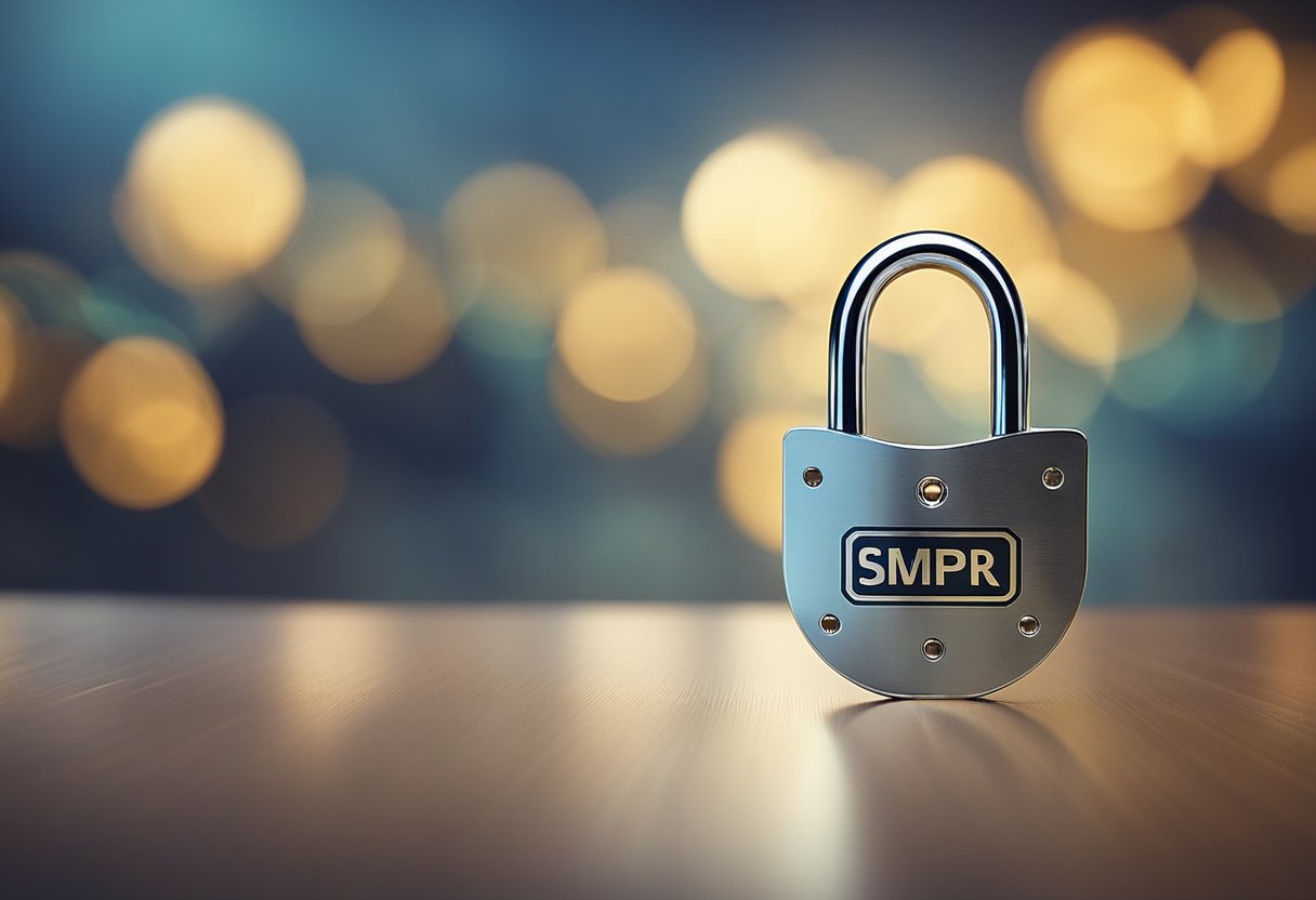 A padlock icon securely encircles a shield with the words "Seguridad y Privacidad en VPN Gratuitas" while the year "2024" hovers in the background