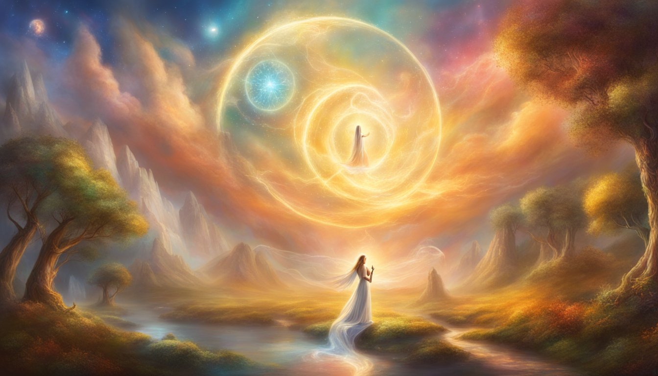 A bright, celestial background with the numbers 11, powerful angelic figures, and a sense of reunion and connection