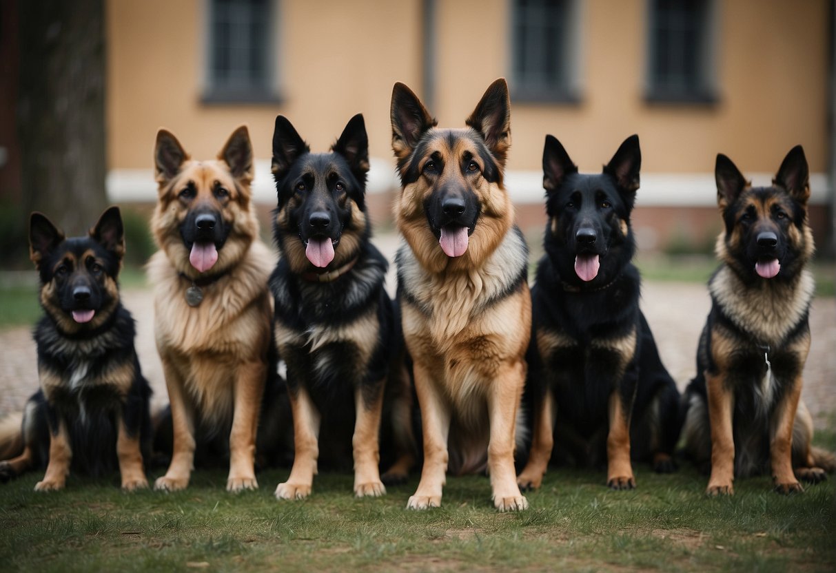 German Shepherds stand out in a historical settings They exude strength, intelligence, and loyalty, showcasing the influence of German Shepherds on modern dog breeding practices