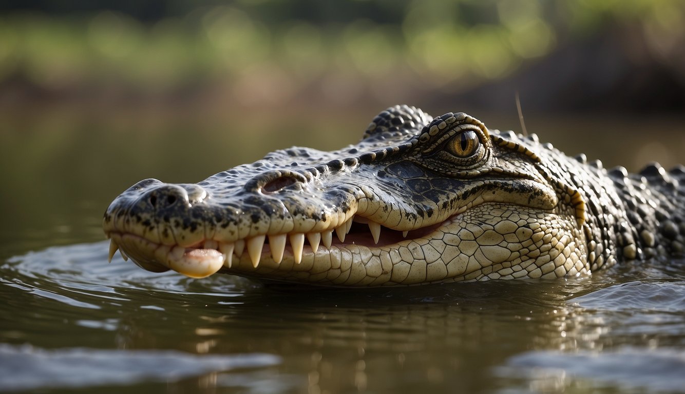 Crocodiles hold sticks in their mouths to lure fish.

They use their tails to create ripples, attracting prey