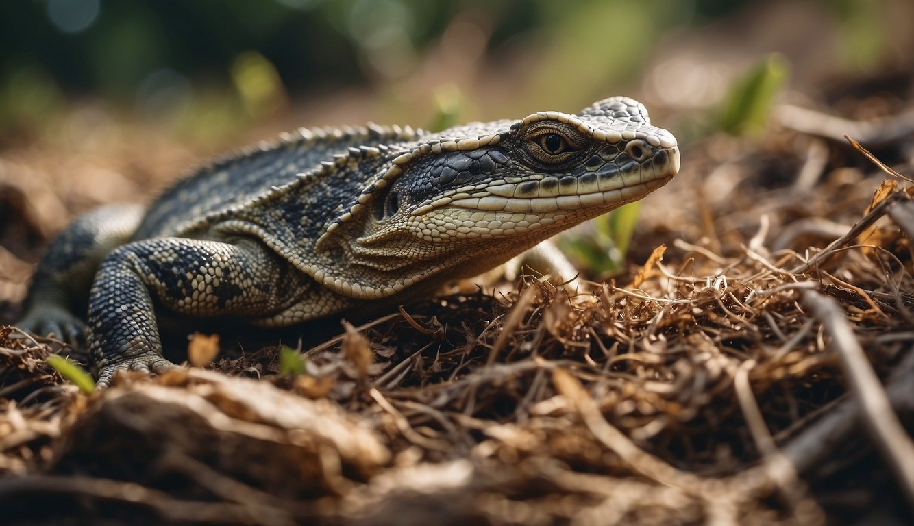 Reptiles emerging from hibernation to find disrupted habitats, with changing temperatures and food sources