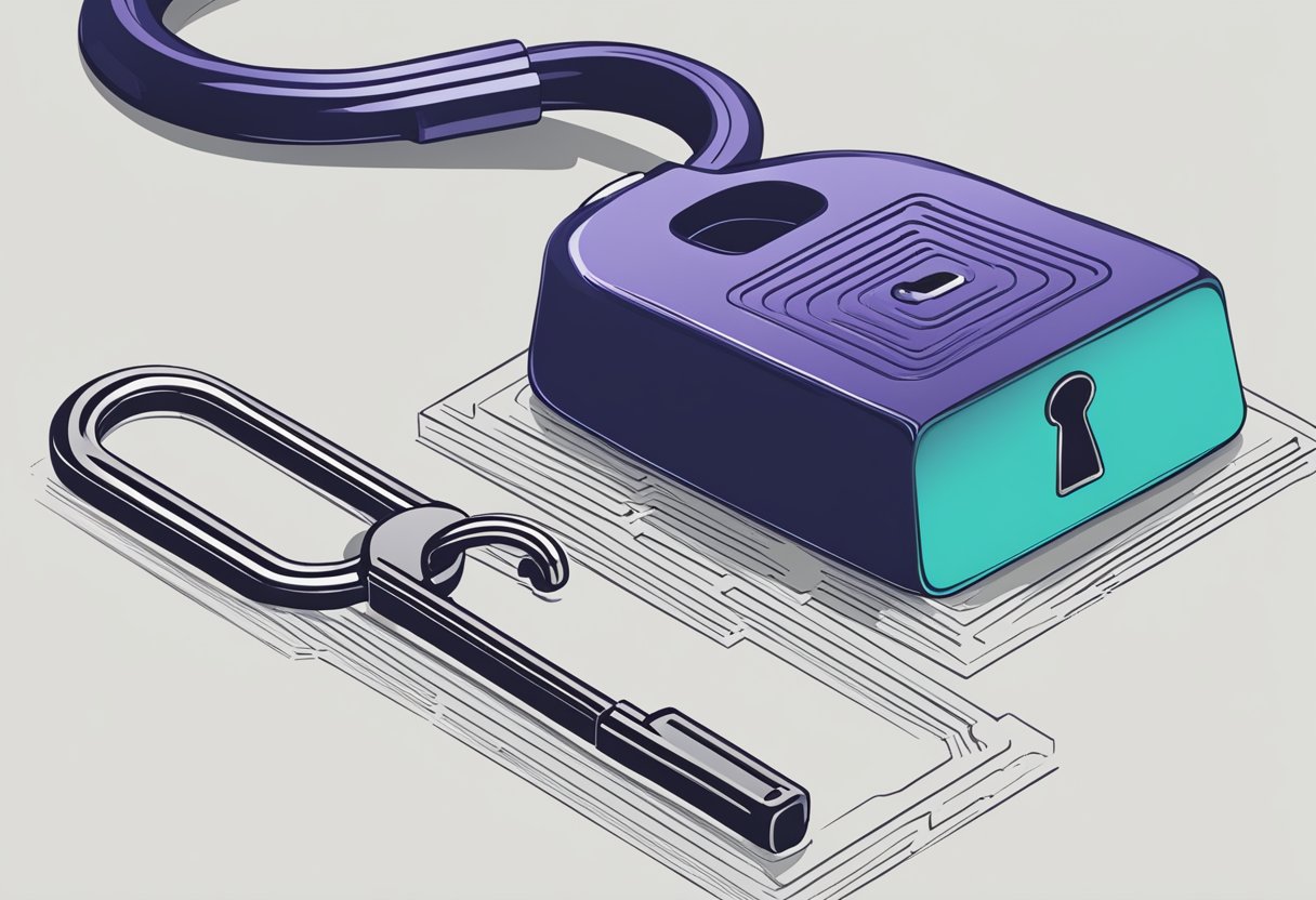 A lock and key symbolizing improved security features of VPNs