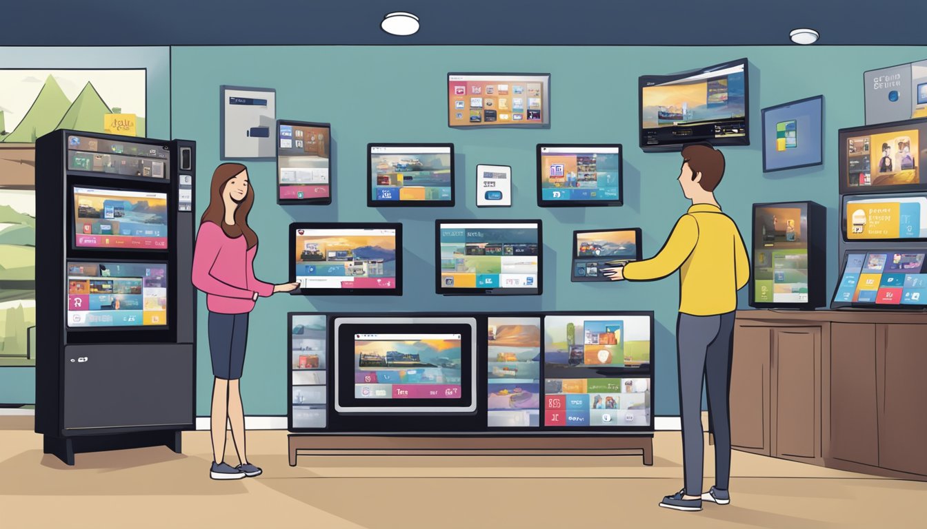 A customer happily uses the LG smart TV remote to navigate Best Buy's selection, while others recommend it to friends