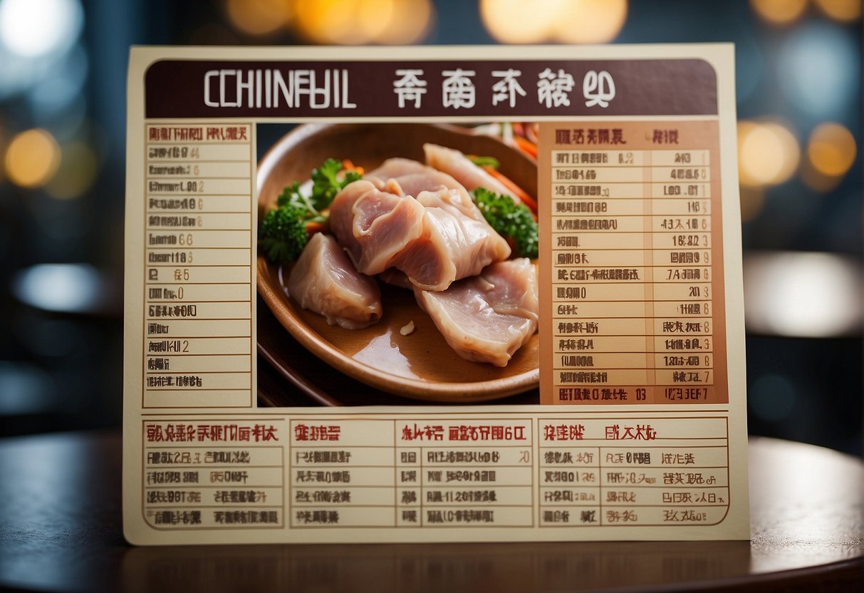 A table displaying nutritional facts and benefits of Chinese offal dishes
