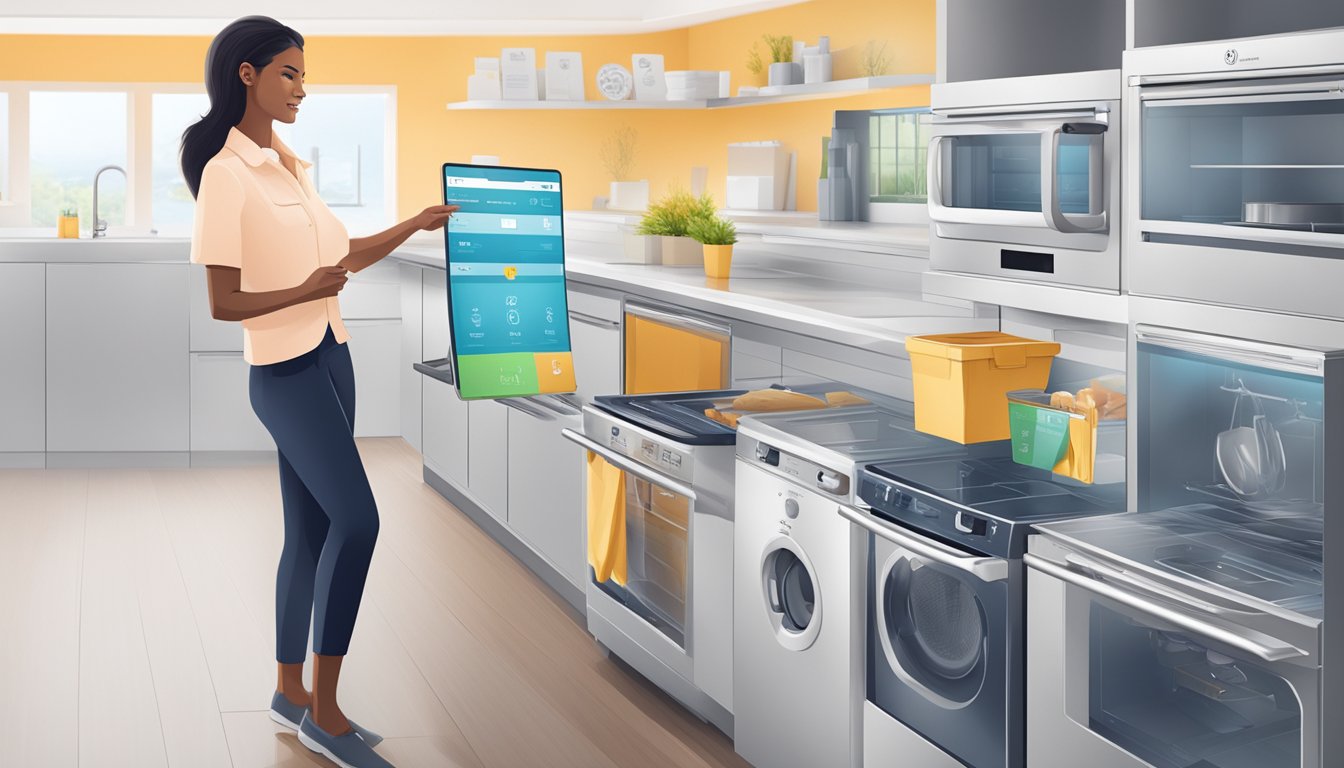 A customer effortlessly selects and purchases an Electrolux product online, with smooth navigation and secure payment process